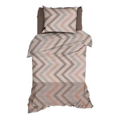 Afbeelding van Satin d&#039;Or Ziggo Dekbedovertrek Eenpersoons 140x200/220 cm Taupe/Beige