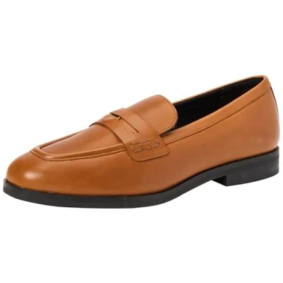 Afbeelding van Geox Cloridie Instappers, Dames, Maat: 39, Cognac Kalfsleer