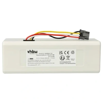 Afbeelding van vhbw Batterij compatibel met Xiaomi Mi robot Vacuum Mop, SKV4093GL, STYTJ01ZHM, XM2000021 Home Cleaner Huishoudelijke (2600 mAh, 14,4 V, Li Ion)