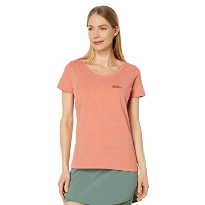 Afbeelding van Logo Shirt Dames Rowan Red Melange 470 M Oranje Outdoor