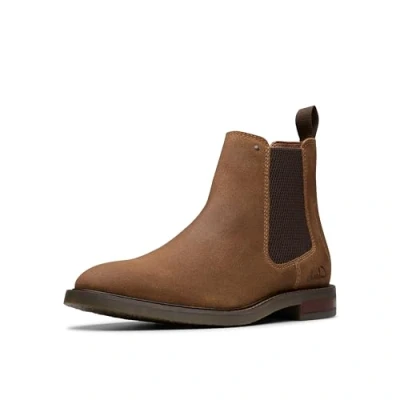 Afbeelding van Clarks Jaxen Easy Chelsea herenlaarzen, Cola suède