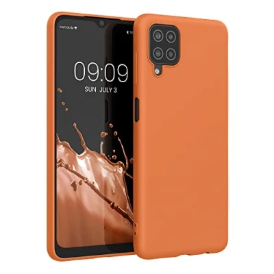 Afbeelding van kwmobile telefoonhoesje geschikt voor Samsung Galaxy A12 Hoesje smartphone Back cover in fruitig oranje