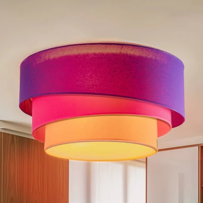 Afbeelding van Euluna Trio Max plafond, Ø60cm, paars/pink/oranje