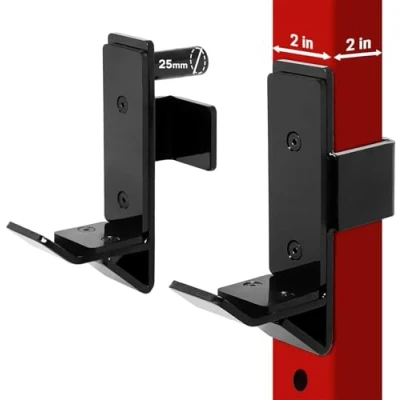 Afbeelding van Yes4All Halterrek van staallegering met J haken, 5 x cm, voor powerrek, capaciteit 453,6 kg gewichtskooien