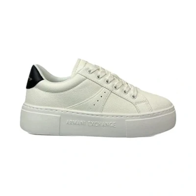 Afbeelding van Armani Exchange LACE UP Sneakers laag, Dames, Maat: 36, Off white/black Polyester