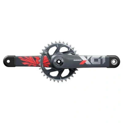 Afbeelding van SRAM X01 Eagle SuperBoost+ DUB Crankset Lunar Oxy 12 speed 32T DM, grijs