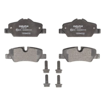 Afbeelding van DELPHI LP2762 Remblokkenset Geschikt voor slijtage waarschuwingscontact Met anti kreukplaat toebehoren MINI: Hatchback, Convertible