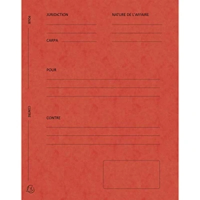 Afbeelding van Exacompta Ref. 220105E 25 pleidooimappen &quot;Voor/tegen&quot; glanzende kaart 25x32cm Rood