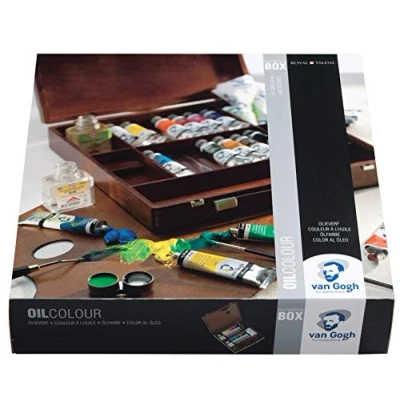 Afbeelding van van Gogh Olieverf kist Inspiration met 14 kleuren in tubes 40 ml + accessoires