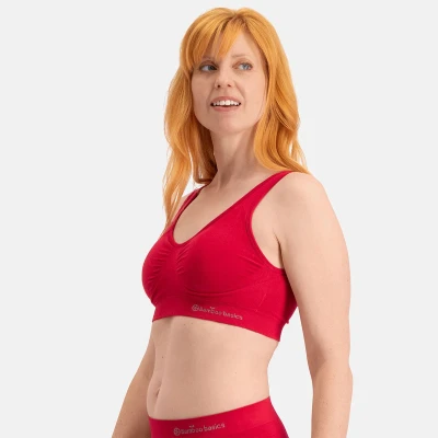 Afbeelding van Seamless padded bra Bamboo Basics Fleur L Rood