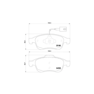 Afbeelding van MAGNETI MARELLI 363700423148 Remblokkenset Incl. slijtage waarschuwingscontact ALFA ROMEO: Giulietta Hatchback