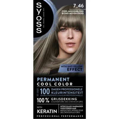 Afbeelding van Syoss Baseline Cool 7 46 Middenblond Haarverf 3 stuks