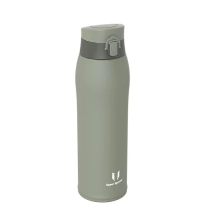 Afbeelding van Super Sparrow thermosfles, roestvrij staal, 950 ml, BPA vrij, bevat 2 deksels met rietje en sportdeksel