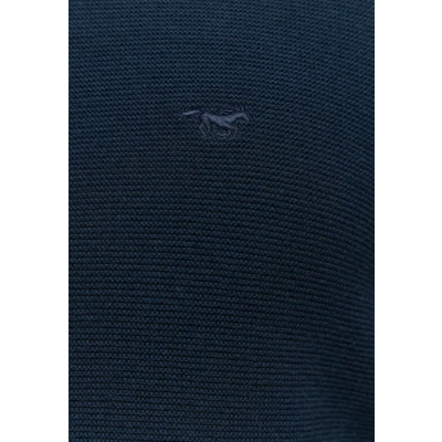 Afbeelding van Mustang Heren trui ELLIOT regular fit Blauw Ronde Hals Volwassenen