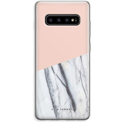 Afbeelding van Case Company® hoesje geschikt voor Samsung Galaxy S10 Plus A touch of peach Soft Cover Telefoonhoesje Bescherming aan alle Kanten en Schermrand