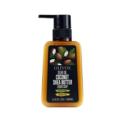 Afbeelding van Olivos Handzeep met zeeppompje Kokos Shea Butter Vloeibare Zeep 450 ml Vloeibaar Zeeppomp