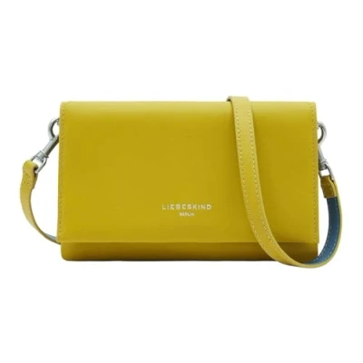 Afbeelding van LIEBESKIND BERLIN Leren Schoudertas Koppeling Elouise Clutch Crossbody Hightech Donkergeel