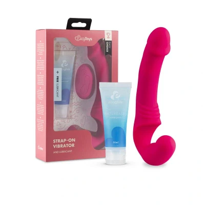 Afbeelding van Easy Choice Love Rider Strapless Strap On Vibrator Lengte: 21,7 cm Diameter: 2,2 Siliconen Roze Levensecht Gevoel