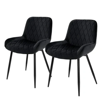 Afbeelding van Set van 2 eetkamerstoelen Dahlia velvet ML Design