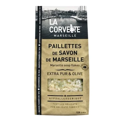 Afbeelding van La Corvette Savon de Marseille Zeepvlokken Extra Puur &amp; Olijf 750 gram