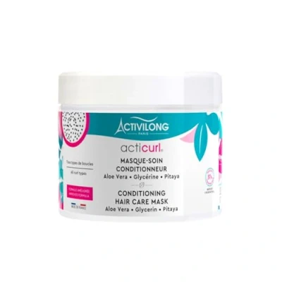 Afbeelding van ACTIVILONG Acticurl Conditionermasker alle soorten krullen ontwart en verzorgt diep 97% natuurlijke ingrediënten gemaakt in Frankrijk 300 ml