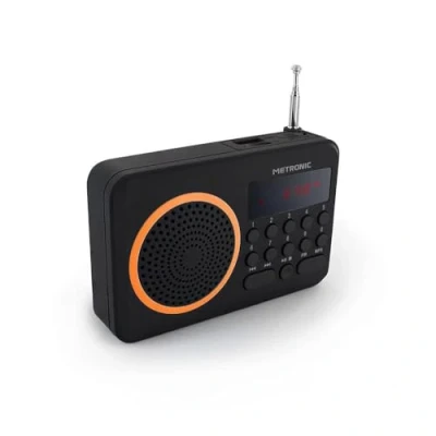 Image de Radio portable FM METRONIC 477204 orange et noir