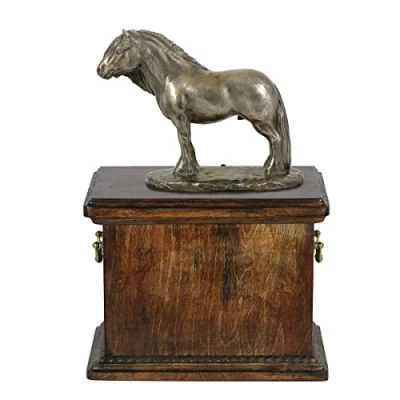 Afbeelding van Elegante urn voor paardenas met Fell Pony beeldje