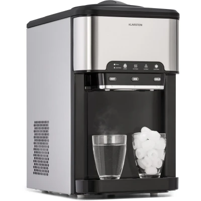 Afbeelding van Klarstein Fast Mini Ijsblokjesmachine Voor thuis, kamperen, catering Zelfreinigend 3 liter 20 kg / 24 uur Zilver