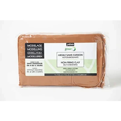 Image de Pébéo Gédéo Argile Sans Cuisson Terre Glaise Modelage, Moulage et Poterie Rouge Autodurcissante Four 1,5 kg