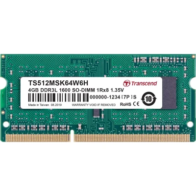 Afbeelding van DDR3 1600 SO DIMM 4GB 4 GB 1 x 8 MHz 204 pin