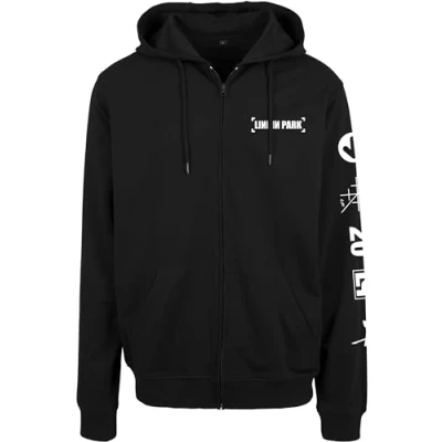Afbeelding van Merchcode Linkin Park Anniversary Logo Vest met capuchon 2XL Zwart