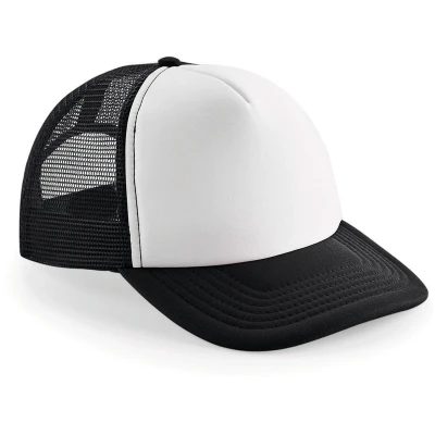 Afbeelding van Beechfield Vintage Snapback Trucker B645 Black / White