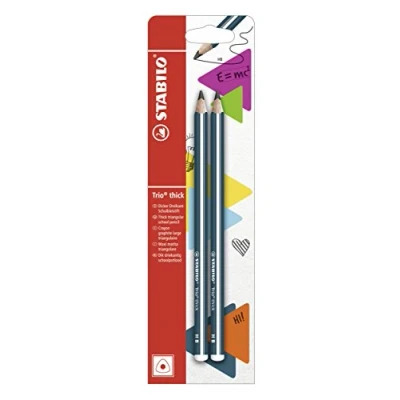Afbeelding van Stabilo Trio HB potlood grafiet dik petrol blauw (2 stuks)