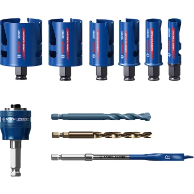 Image de BOSCH 2608900490 Expert Construction Material hole saw set 20 64 mm 10 piece