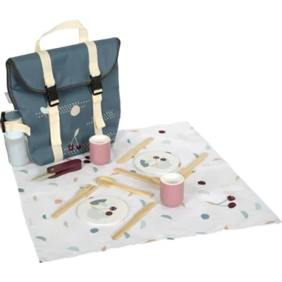 Afbeelding van Small Foot rugzak met houten picknick tasty speelset, 14dlg.