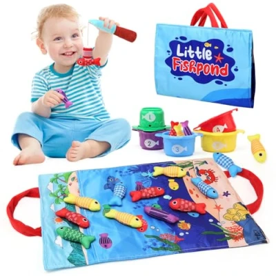 Afbeelding van Ballery speelgoed voor kinderen vanaf 1 tot 2 jaar, visspel, baby&#039;s van 6 12 maanden, Montessori educatieve spellen, motorisch