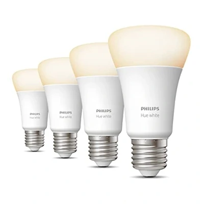 Afbeelding van Philips Hue White E27 Uitbreidingspakket 4 Lampen Warm Wit Licht Werkt met Alexa en Google Home