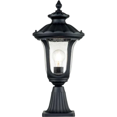 Afbeelding van Elstead Lighting Mini LED Tuin Pilaar Chicago 1X E27 Max 60W IP44 (Outdoor) Textured Black