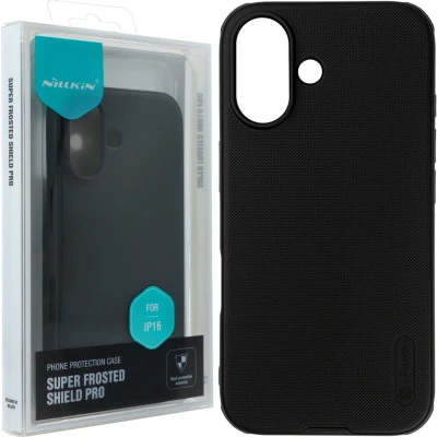 Afbeelding van Nillkin Super Frosted Shield Pro hoesje voor iPhone 16 zwart