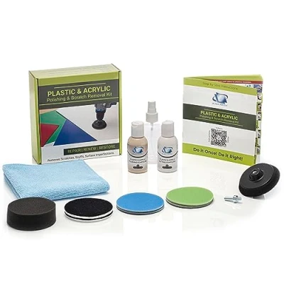 Afbeelding van Glass Polish Polijst en krasverwijderingsset van kunststof acryl, Ø 75 mm, met boorbevestiging