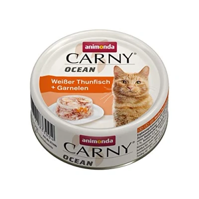 Afbeelding van animonda Carny Ocean Natvoer voor katten, witte tonijn + garnalen, 12 x 80 g