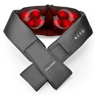 Afbeelding van VITALmaxx Shiatsu nekmassageapparaat met 8 massageballen voor schouders &amp; nek
