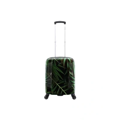 Afbeelding van Saxoline Handbagage Harde Koffer / Trolley Reiskoffer 55x39x20cm Palm Leaves Print