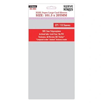 Afbeelding van 110 stuks hoogwaardige kaarthoezen XXXL Super Large (101,5 mm x 203 mm)
