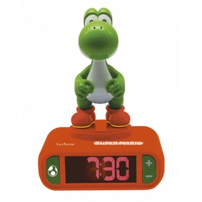 Afbeelding van Super Mario 3D Wekker met Nachtlampje en Geluiden Yoshi 3380743095929