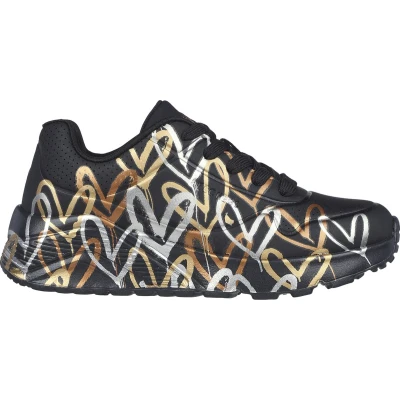 Afbeelding van Skechers UNO LITE Sneakers laag voor kinderen, Maat: 29, Zwart Hoogwaardig imitatieleer