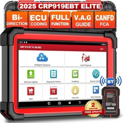 Afbeelding van LAUNCH X431 CRP919E BT Elite OBD2 diagnosekoffer, bidirectioneel, ECU codering, 35+ reset diagnose van alle FCA systemen AutoAuth, CANFD en DOIP, V.A.G gids,