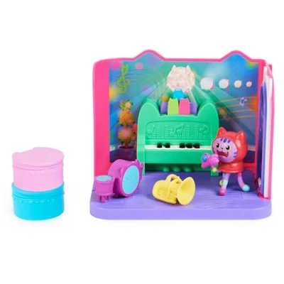 Afbeelding van Kinetic Sand GABBY&#039;S DOLLHOUSE Gabby en het magische huis Deluxe speelset de muziekkamer DJ Miauw 1 figuur accessoires cartoon speelgoed voor kinderen vanaf 3