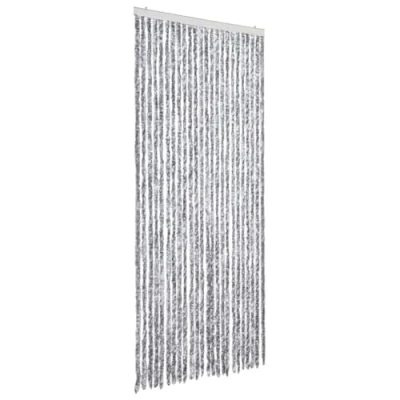 Afbeelding van Vliegengordijn 100x230 cm chenille wit en grijs