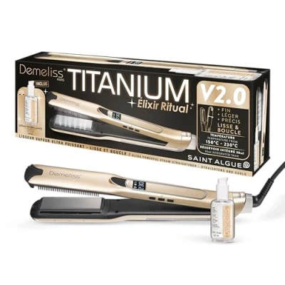Afbeelding van Hair Straightener Saint Algue TITANIUM V2 ELIXIR RITUAL DEMELISS